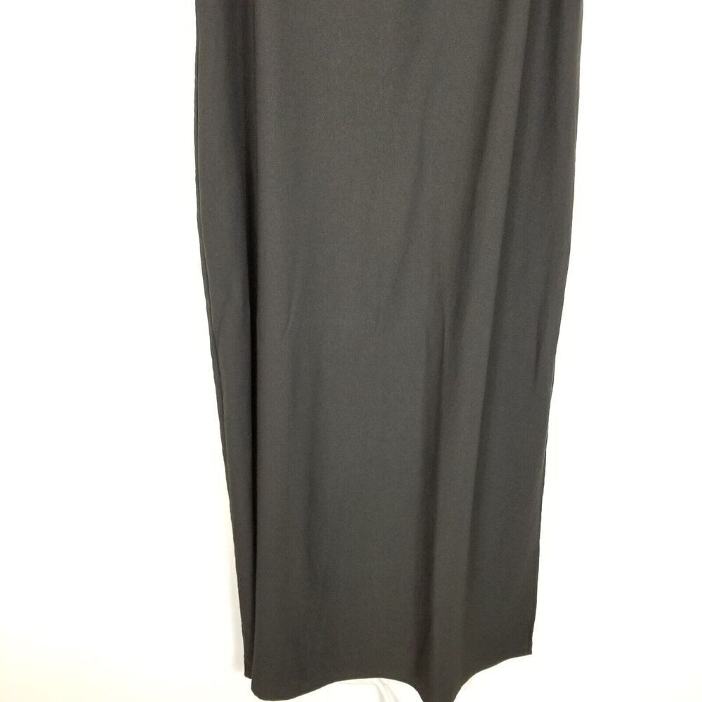 Lulu's Women Salt Water Breeze Black Tie-Strap‎ Maxi Dress Size L Slit Side - Picture 3 of 8